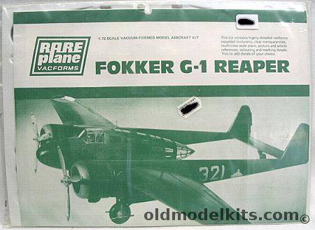 Rareplane 1/72 Fokker G-1 Reaper Dutch 1930s Fighter - Bagged plastic model kit